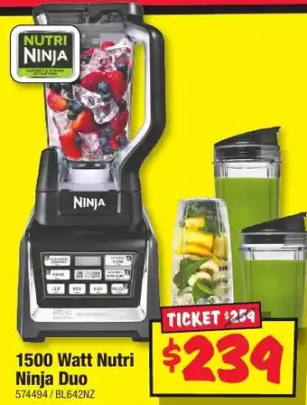 JB Hi-Fi 1500 Watt Nutri Ninja Duo offer