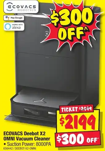 JB Hi-Fi ECOVACS Deebot X2 OMNI Vacuum Cleaner offer