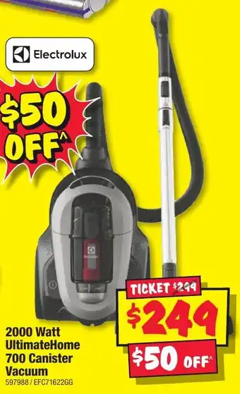 JB Hi-Fi 2000 Watt UltimateHome 700 Canister Vacuum offer
