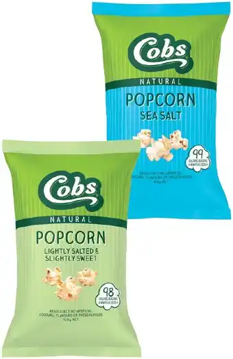 IGA Cobs popcorn 80‑120g selected varieties offer