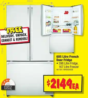 JB Hi-Fi 605 Litre French Door Fridge offer