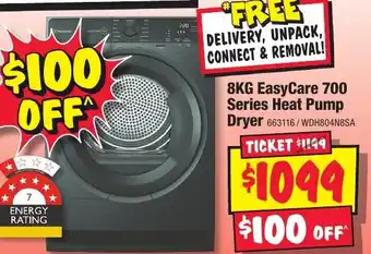 JB Hi-Fi 8KG EasyCare 700 Series Heat Pump Dryer offer