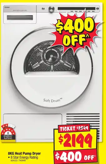 JB Hi-Fi 8KG Heat Pump Dryer offer