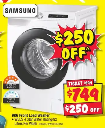 JB Hi-Fi 9KG Front Load Washer offer