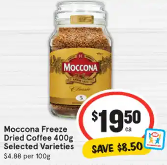 IGA Moccona Freeze Dried Coffee 400g Selected Varieties offer
