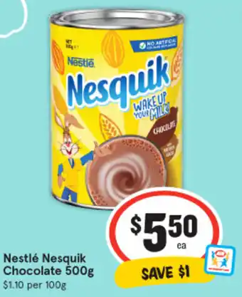IGA Nestlé Nesquik Chocolate 500g offer