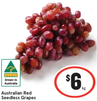 IGA Australian Red Seedless Grapes offer