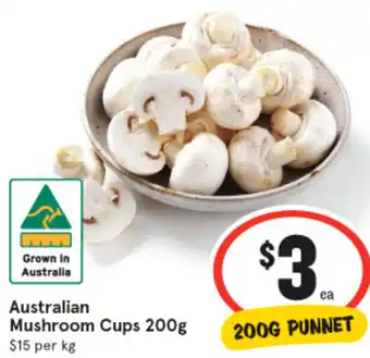IGA Australian Mushroom Cups 200g offer
