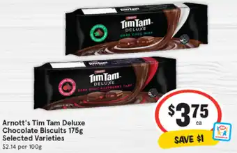 IGA Arnott's Tim Tam Deluxe Chocolate Biscuits 175g Selected Varieties offer