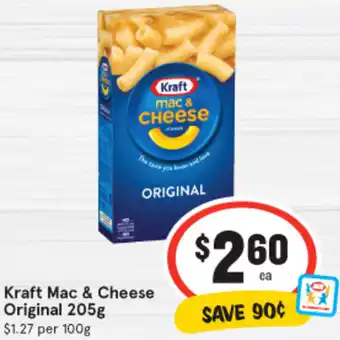 IGA Kraft Mac & Cheese Original 205g offer
