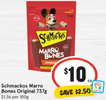 IGA Schmackos Marro Bones Original 737g offer