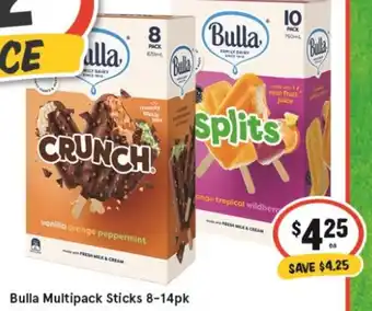 IGA Bulla Multipack Sticks 8-14pk offer