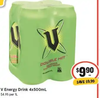IGA V Energy Drink 4x500mL offer