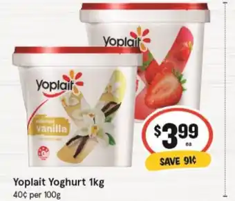 IGA Yoplait Yoghurt 1kg offer