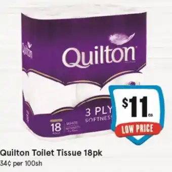 IGA Quilton Toilet Tissue 18pk offer