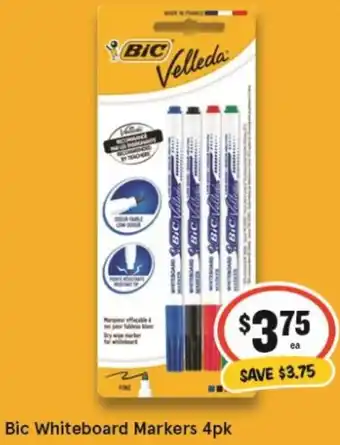 IGA Bic Whiteboard Markers 4pk offer
