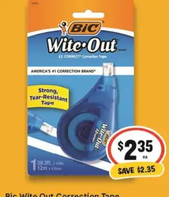 IGA Bic Wite Out Correction Tape offer