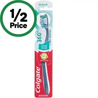 Woolworths Colgate 360 toothbrush pk 1 offer