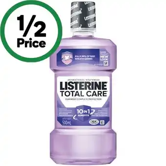 Woolworths Listerine total care mouthwash 500ml offer