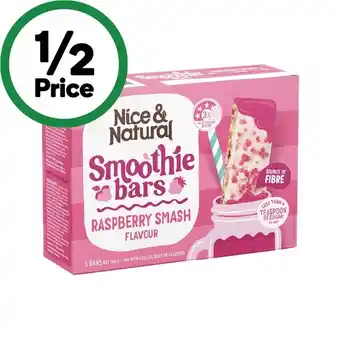 Woolworths Nice & natural thick shake bars or smoothie bars 100-120g pk 5/6 offer