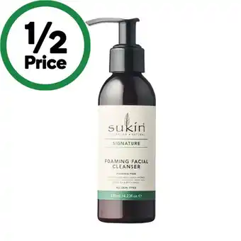 Woolworths Sukin signature foaming facial cleanser pump 125ml offer