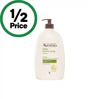 Woolworths Aveeno daily moisturising body lotion 1 litre offer