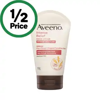 Woolworths Aveeno intense relief hand cream 100g offer