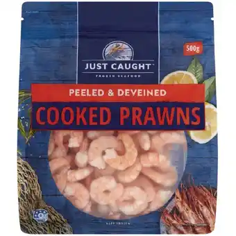 Just caught cooked prawn meat 500g – from the seafood freezer