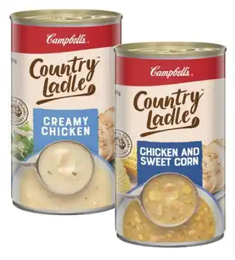 Coles Campbell’s country ladle soup 495g-505g offer