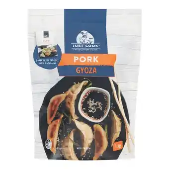 Woolworths Just cook gyoza or prawn hargow 1 kg offer