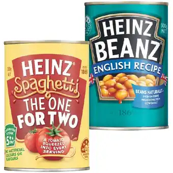 Woolworths Heinz baked beans or spaghetti 300g offer
