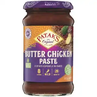 Woolworths Patak's curry paste 283-312g offer