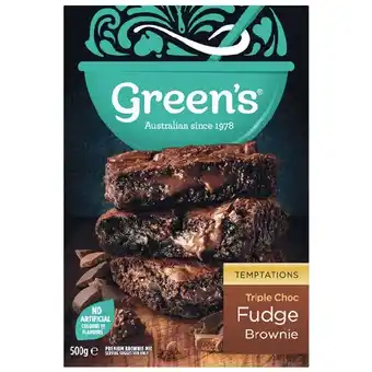Woolworths Green's temptations cake mixes 350-630g offer
