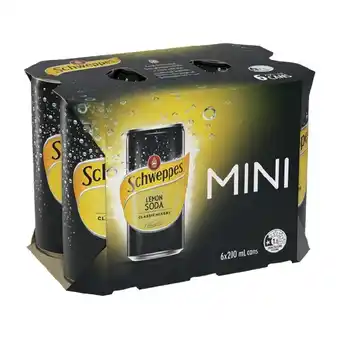 Woolworths Schweppes mixers cans 6 x 200ml offer