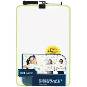 Quartet 2 sided magnetic lap board with artline marker