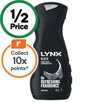 Woolworths Lynx shower gel 400ml offer