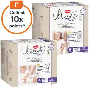 Woolworths Huggies ultimate nappy pants pk 46-56 offer
