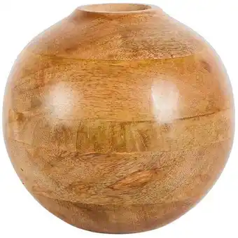 Spotlight 30% off Round Wooden Vase 12 x 12cm offer