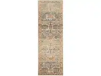 LivingStyles Legacy No.859 Bohemian Runner Rug, 300x80cm, Cream / Turquoise offer