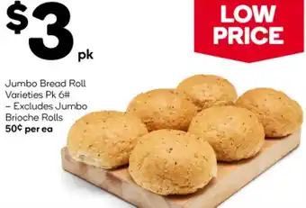 Woolworths Jumbo Bread Roll offer