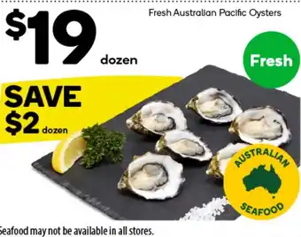 Woolworths Fresh Australian Pacific Oysters offer