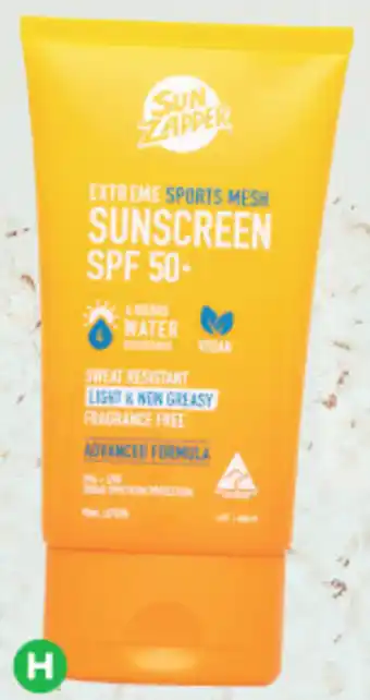 Woolworths Sun Zapper Extreme Sports Mesh Sunscreen SPF50+ 90ml offer