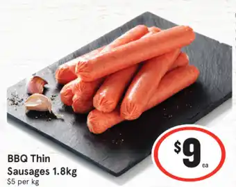IGA BBQ Thin Sausages 1.8kg offer