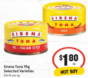 IGA Sirena Tuna 95g offer