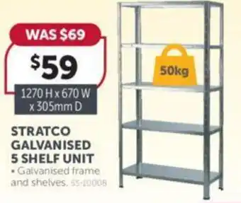 Stratco STRATCO GALVANISED 5 SHELF UNIT offer