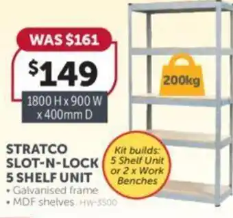 Stratco STRATCO SLOT-N-LOCK 5 SHELF UNIT offer