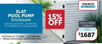 Stratco SLAT POOL PUMP Enclosure offer