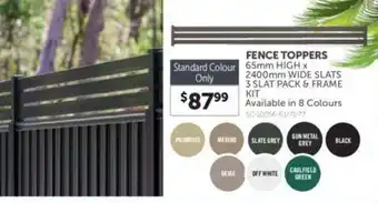 Stratco FENCE TOPPERS offer