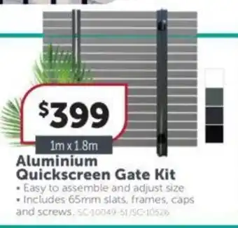 Stratco Aluminium Quickscreen Gate Kit offer