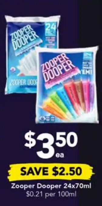 Drakes Zooper Dooper 24x70ml offer